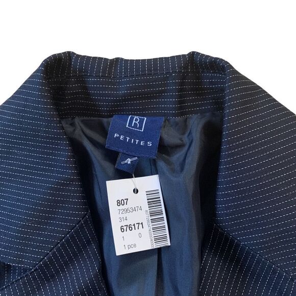 Reitmans Petites Dark Navy Blazer Size 4 - Picture 6 of 9